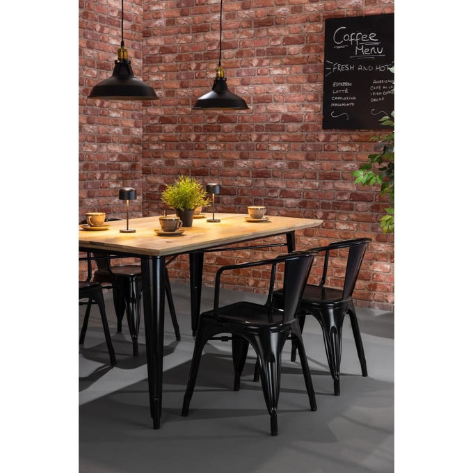 Fauteuils Bistro Curve noirs (lot de 4) - Bolero