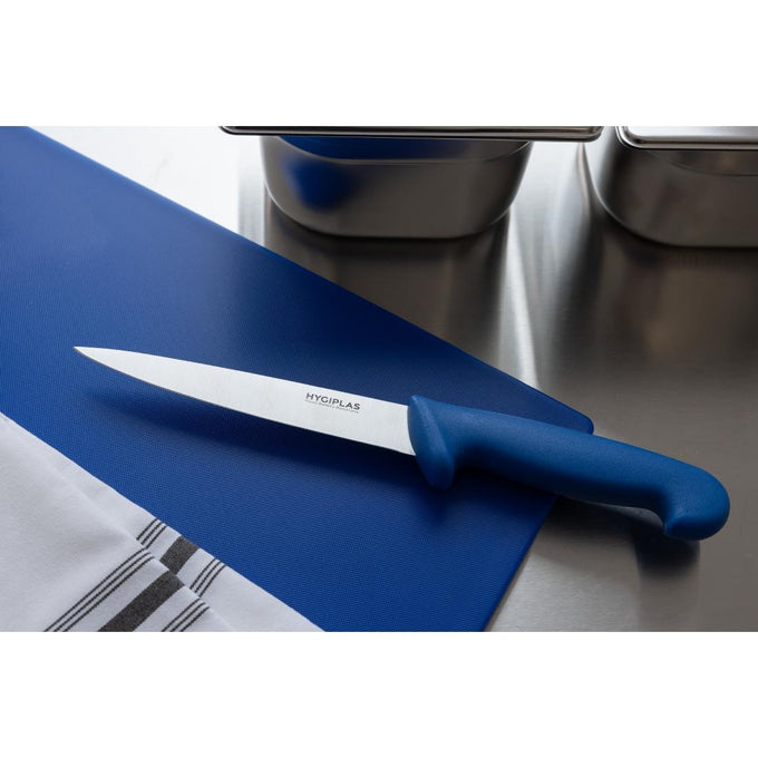 Couteau à filet bleu 150 mm - Hygiplas