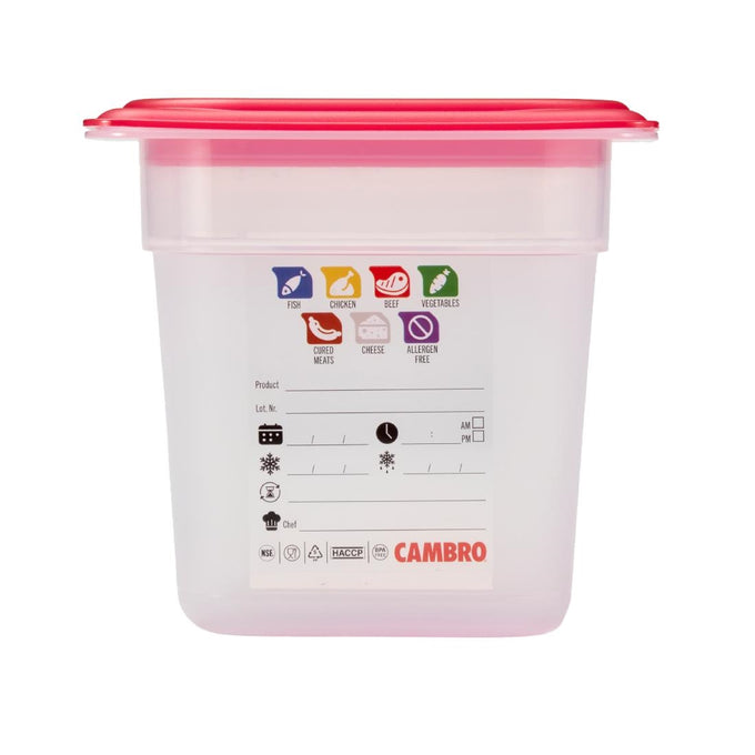 Bac en polypropylène Safetrak IML GN 1/6 150 mm - Cambro