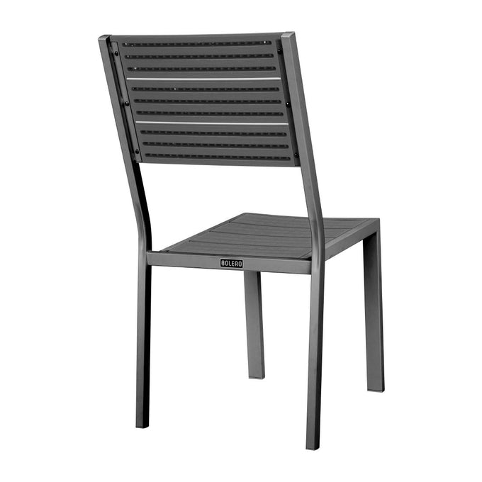 Chaises à lattes Valletta grises (lot de 4) - Bolero