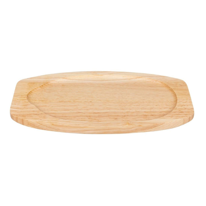 Support en bois d'hévéa pour plat en fonte 315 × 170 mm GG133 - Olympia