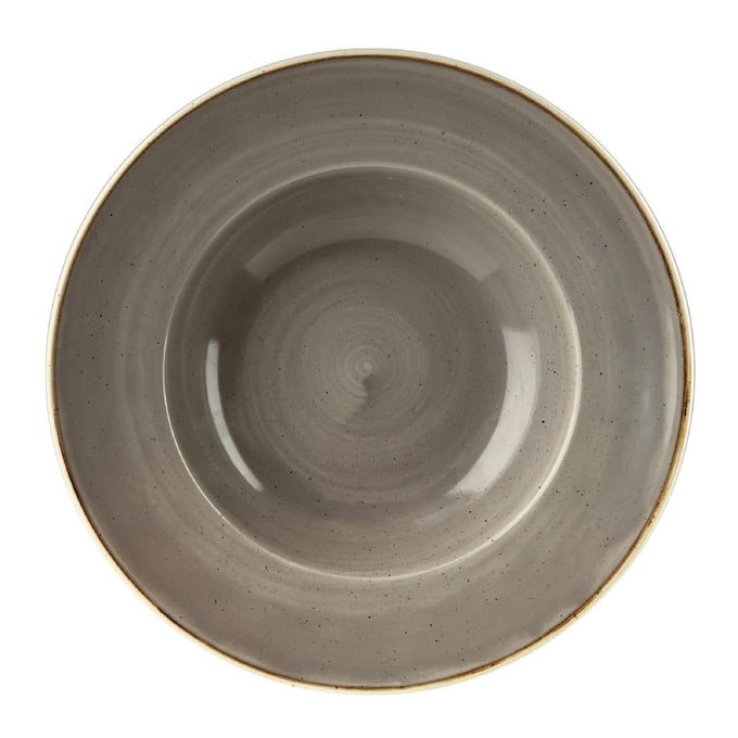 Bols à bord large Stonecast Peppercorn Grey 277 mm (lot de 12) - Churchill
