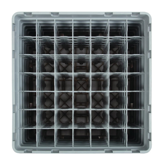 Casier à verres 49 compartiments Camrack beige hauteur max 257 mm - Cambro