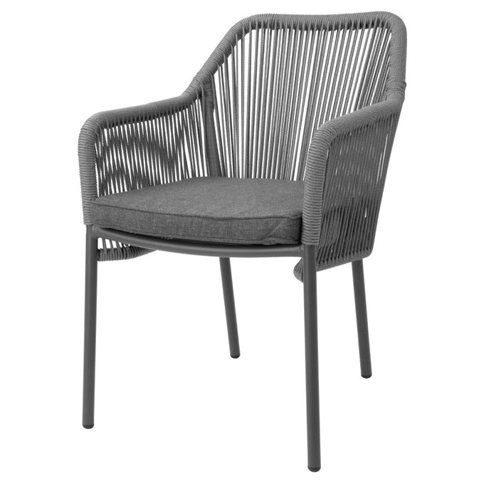 Fauteuils d'extérieur en rotin PE tressé Bay anthracite (lot de 2) - Bolero