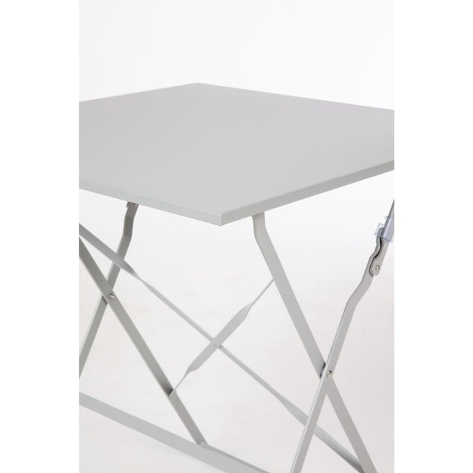 Table de terrasse carrée en acier grise 600 mm - Bolero