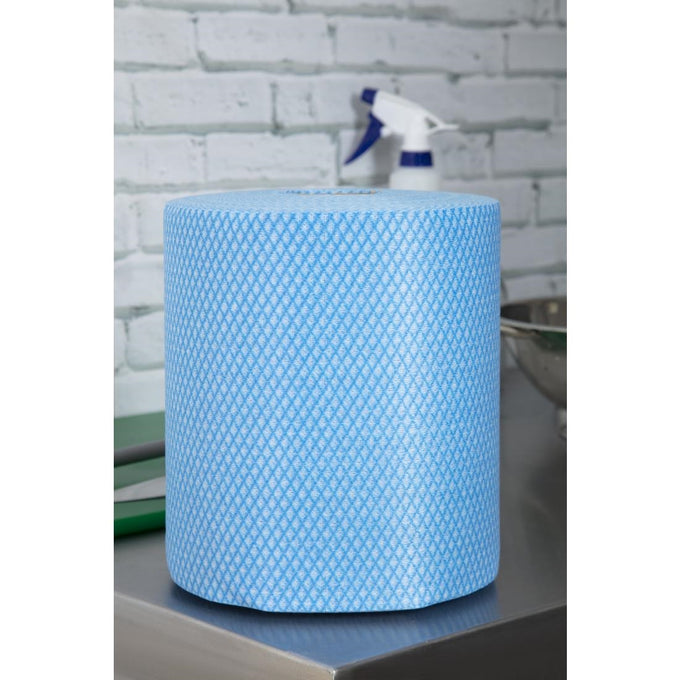Rouleaux de chiffons de nettoyage antibactériens Envirolite Super bleus (lot de 2 × 500) - EcoTech
