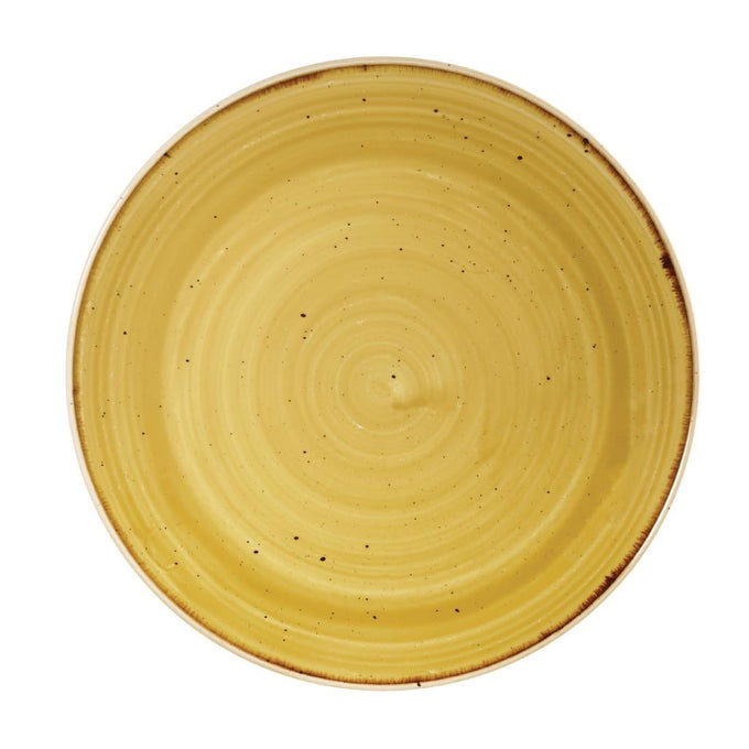 Assiettes rondes Stonecast Mustard Seed Yellow 220 mm (lot de 12) - Churchill