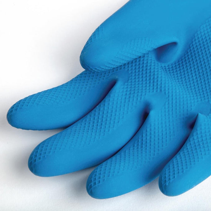 Gants étanches protection chimique légère bleus et jaunes Alto 405 L - Mapa
