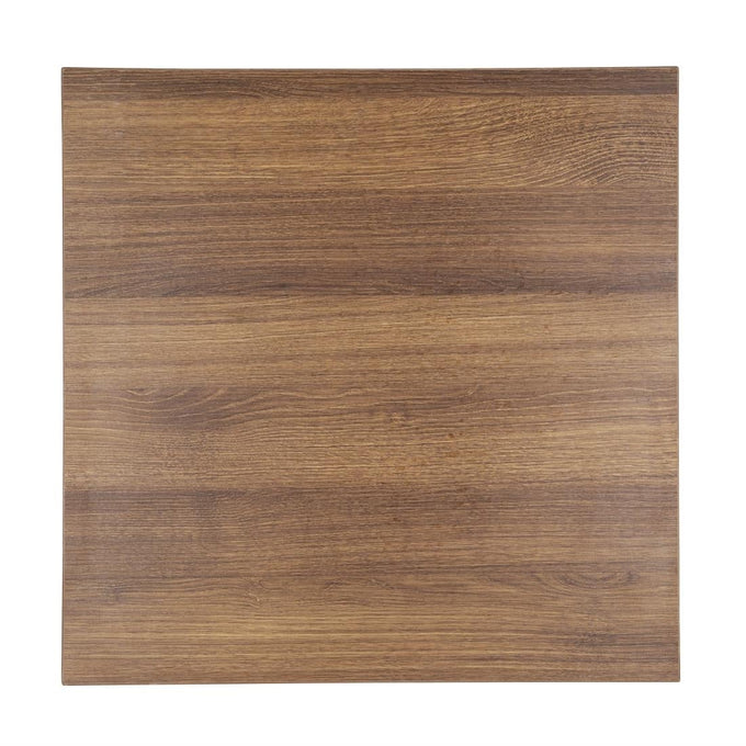 Plateau de table carré 700 mm effet bois chêne rustique - Bolero