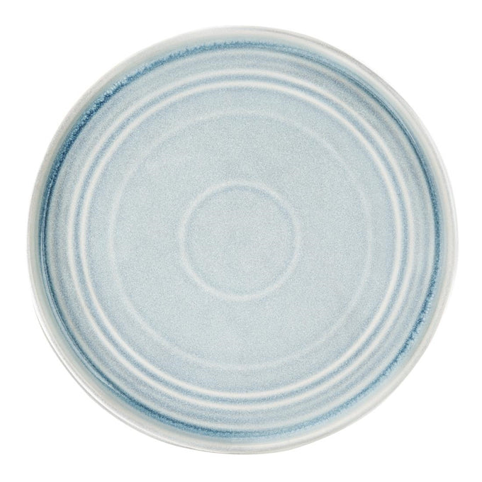 Assiettes rondes plates Cavolo bleu cristallin 270 mm (lot de 4) - Olympia