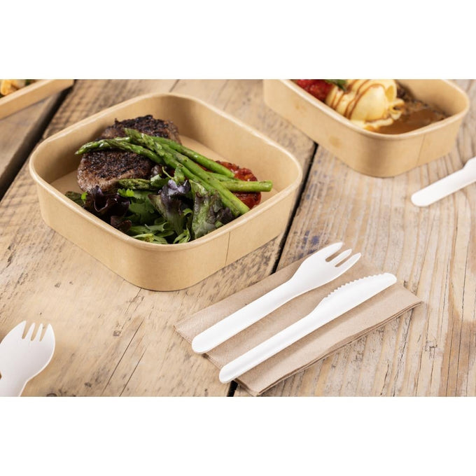 Couteaux en papier 165 mm (lot de 100) - Fiesta Compostable