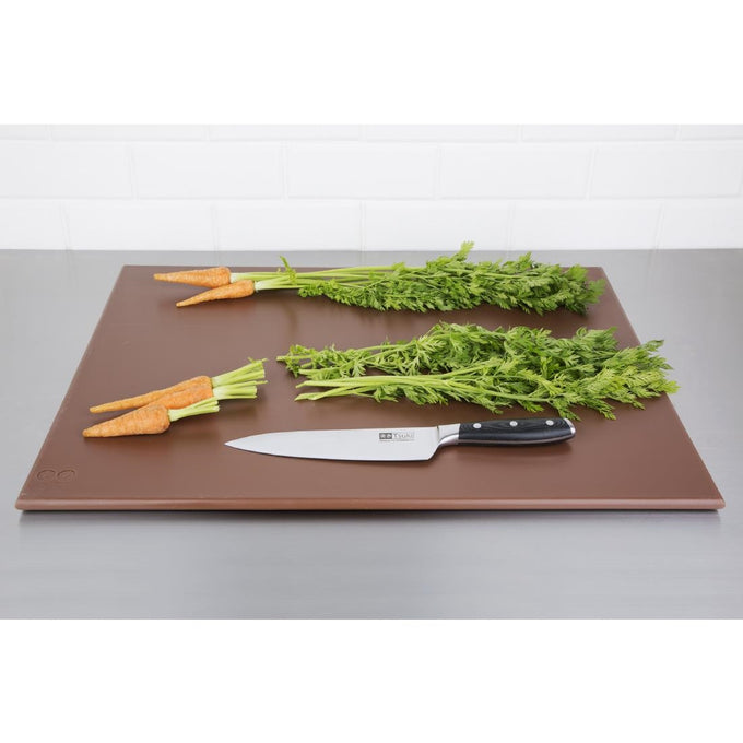 Grand planche à découper haute densité marron - Hygiplas