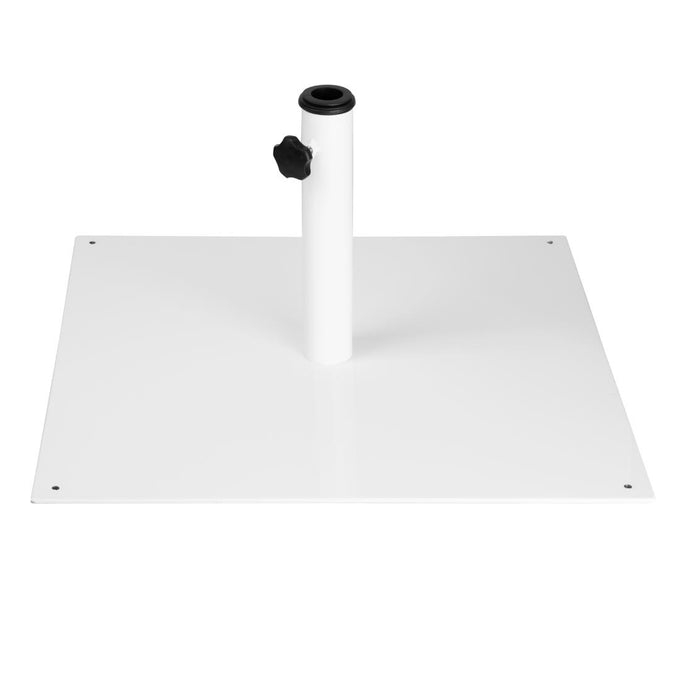 Pied de parasol plat en métal blanc 18 kg - Bolero