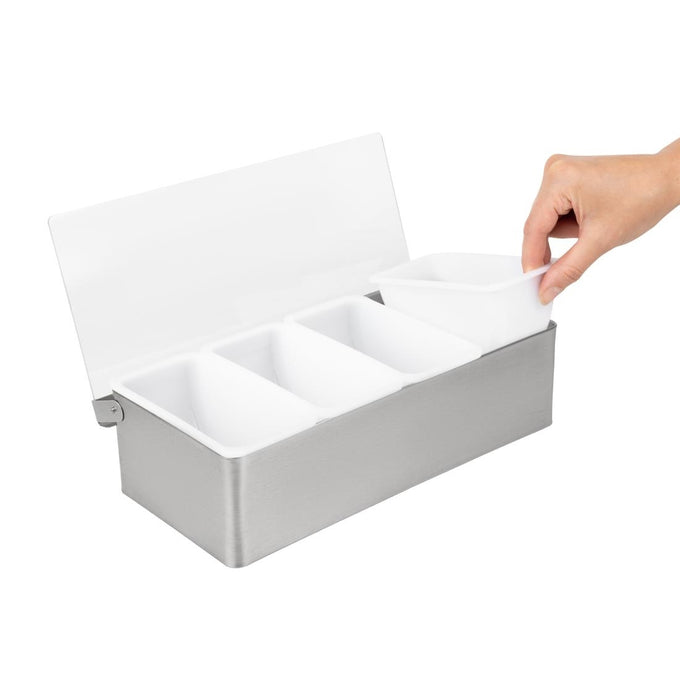 Boîte à compartiments en inox 4 × 568 ml - Beaumont
