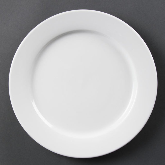 Assiettes À Bord Large Blanches 280 mm (lot de 6) - Olympia