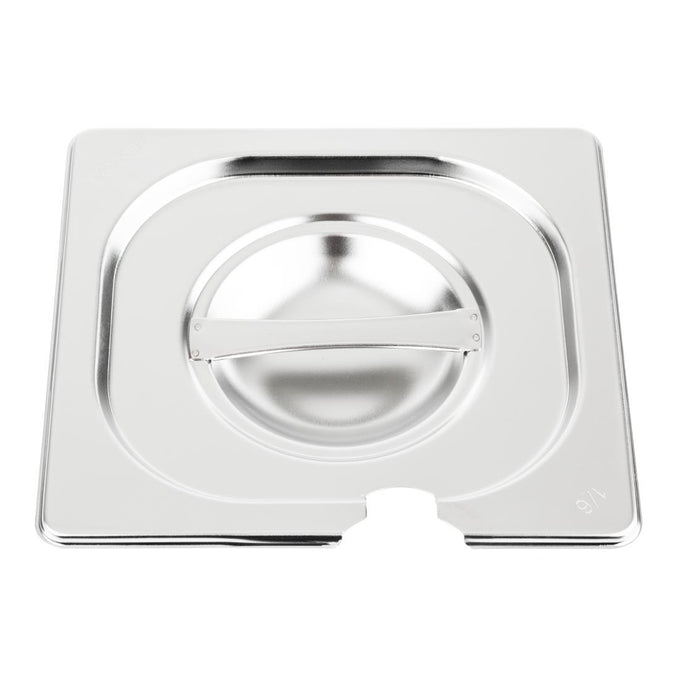Couvercle inox avec encoche GN 1/6 - Vogue