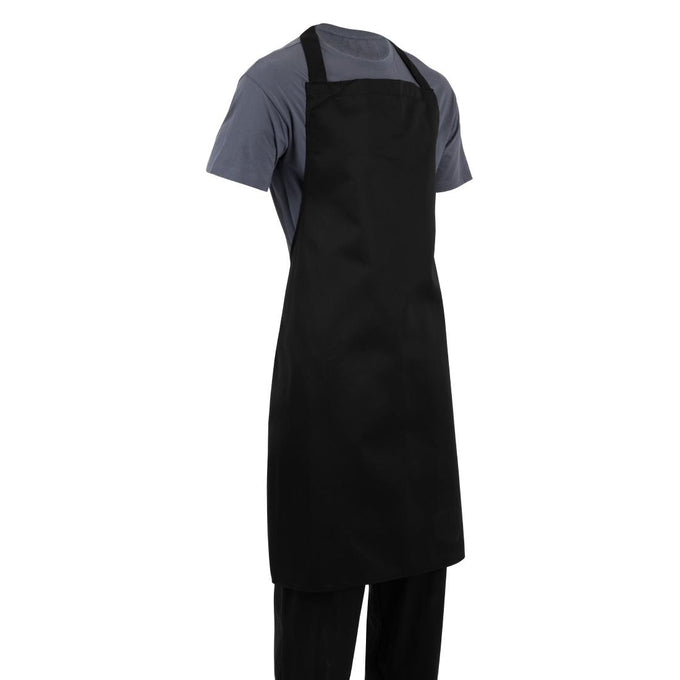 Tablier bavette polyester-coton noir XL - Whites Chefs Clothing