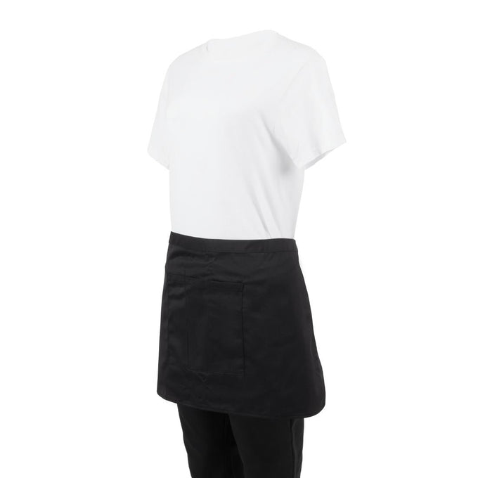 Tablier serveur court noir - Whites Chefs Clothing