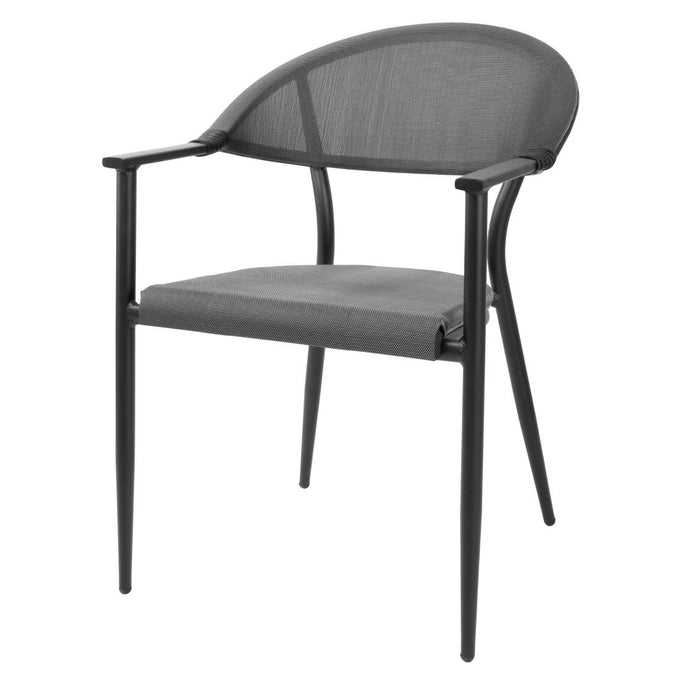 Fauteuils d'extérieur Santiago noirs (lot de 4) - Bolero