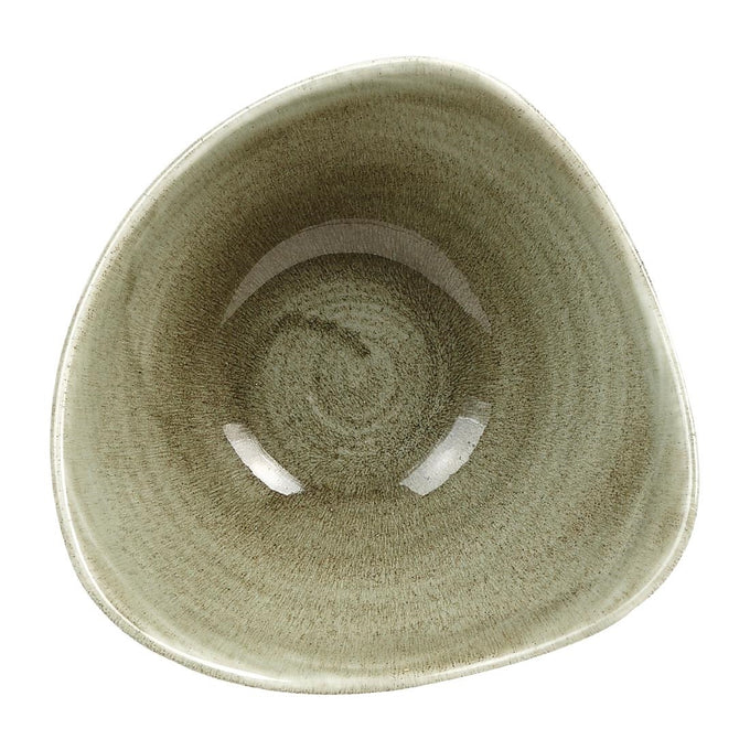 Bols triangulaires Stonecast Patina Antique Green 153 mm (lot de 12) - Churchill