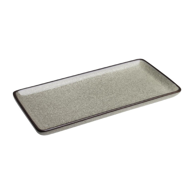Assiettes rectangulaires Mineral 228 mm (lot de 6) - Olympia