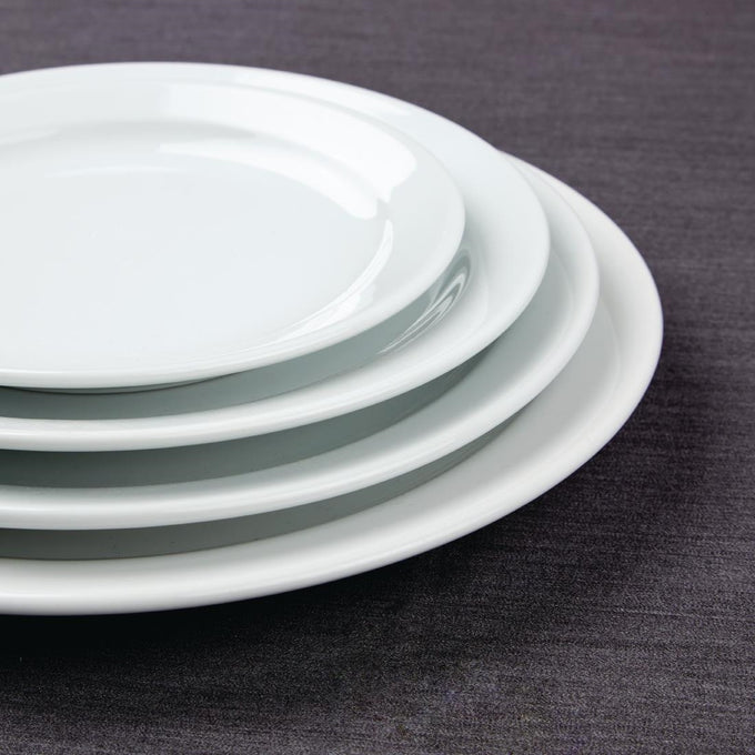 Assiettes à bord étroit Athena 284 mm (lot de 6) - Olympia