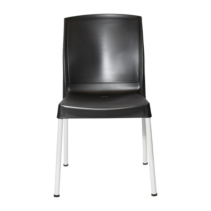 Chaises en polypropylène Elements noires (lot de 4) - Bolero