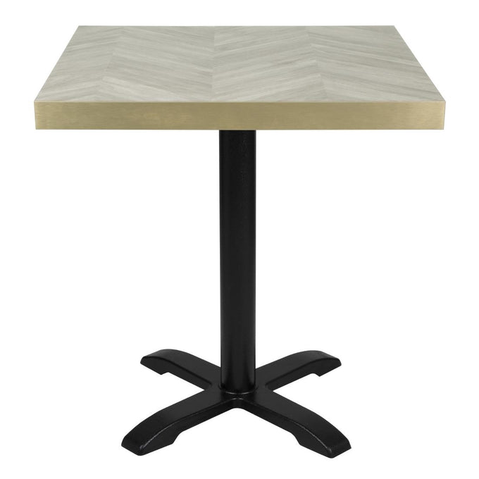 Plateau de table carré pré-percé Chevron 700 mm - Bolero
