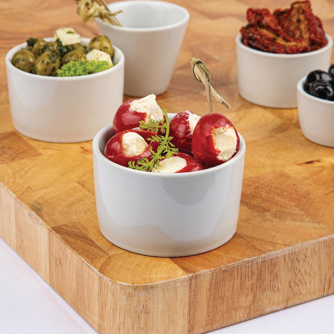 Ramequins contemporains Whiteware 90 mm (lot de 12) - Olympia