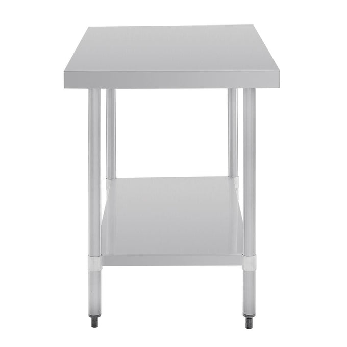 Table en acier inoxydable sans rebord 1200 × 700 mm - Vogue