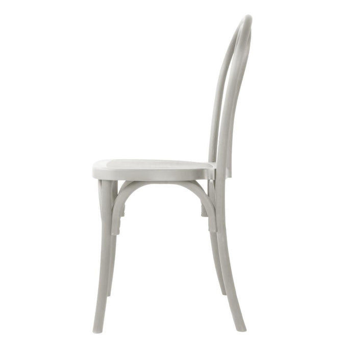 Chaises en résine style bois courbé Soho blanches (lot de 4) - Bolero