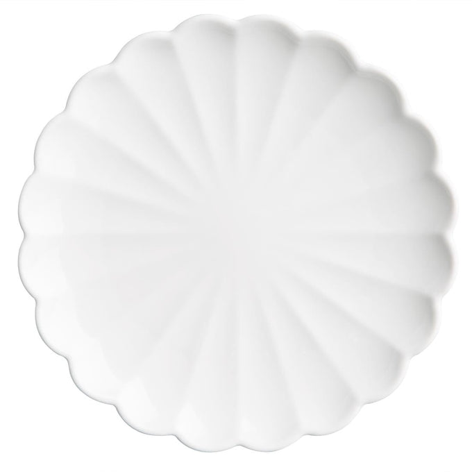 Assiettes festonnées Bloom blanches 175 mm (lot de 6) - Olympia