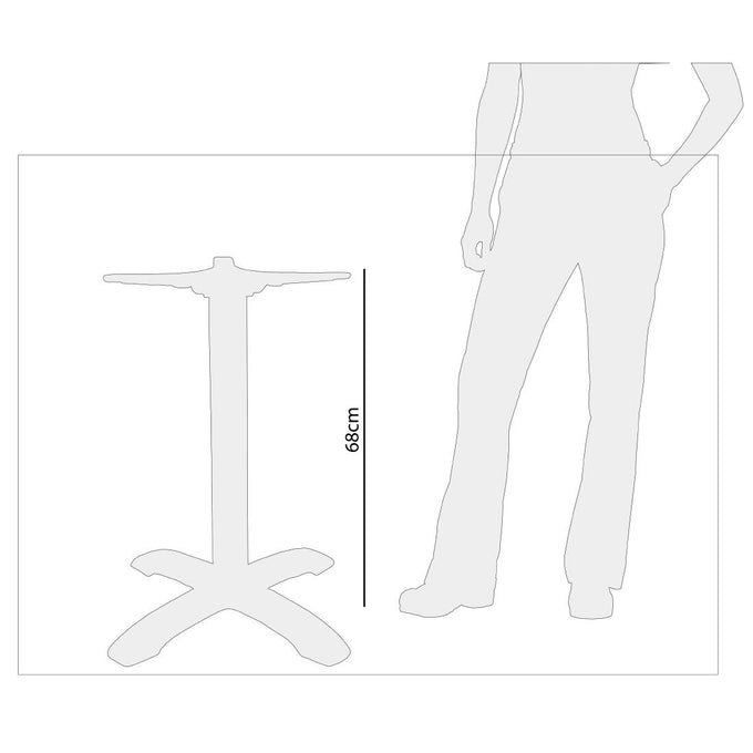 Pied de table 4 pieds en aluminium - Bolero