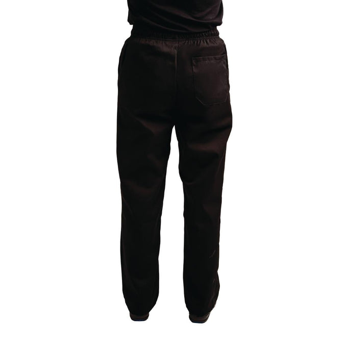 Pantalon de cuisine mixte traité au Teflon Easyfit noir - Whites Chefs Clothing