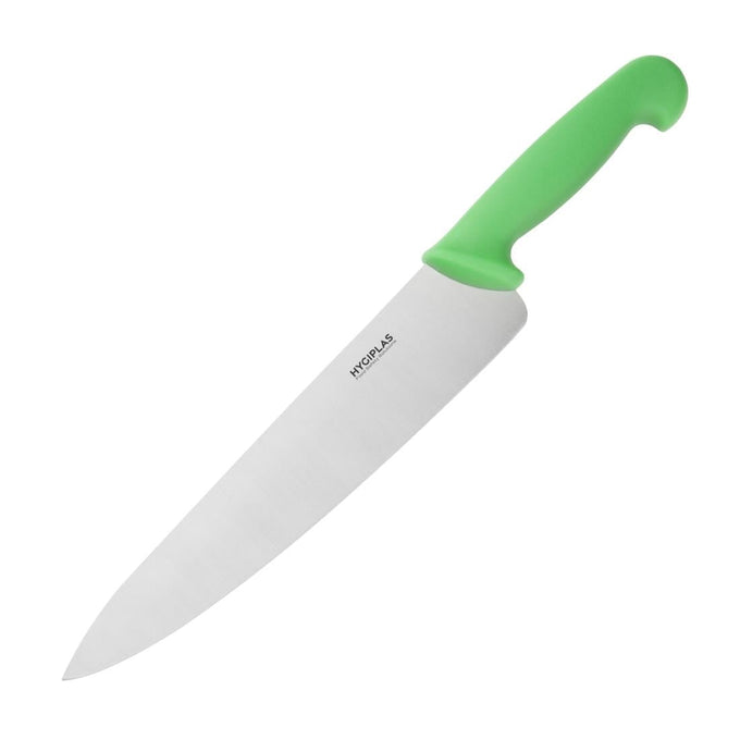 Couteau de cuisine vert 255 mm - Hygiplas