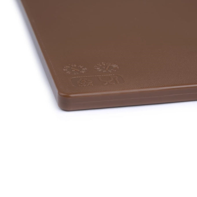 Planche à découper antibactérienne basse densité marron - L 450 x P 300 x H 10 mm - Hygiplas