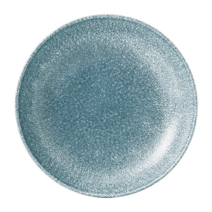 Assiettes coupe ronde Studio Prints Raku Topaz Blue 248 mm (lot de 12) - Churchill