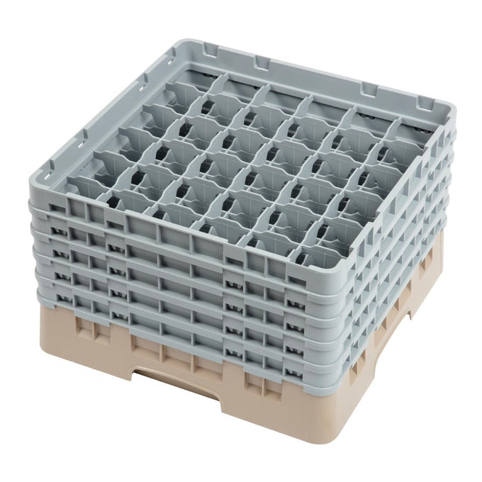 Casier à verres 36 compartiments Camrack beige hauteur max 257 mm - Cambro