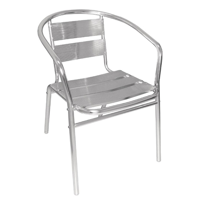 Fauteuils empilables en aluminium (lot de 4) - Bolero