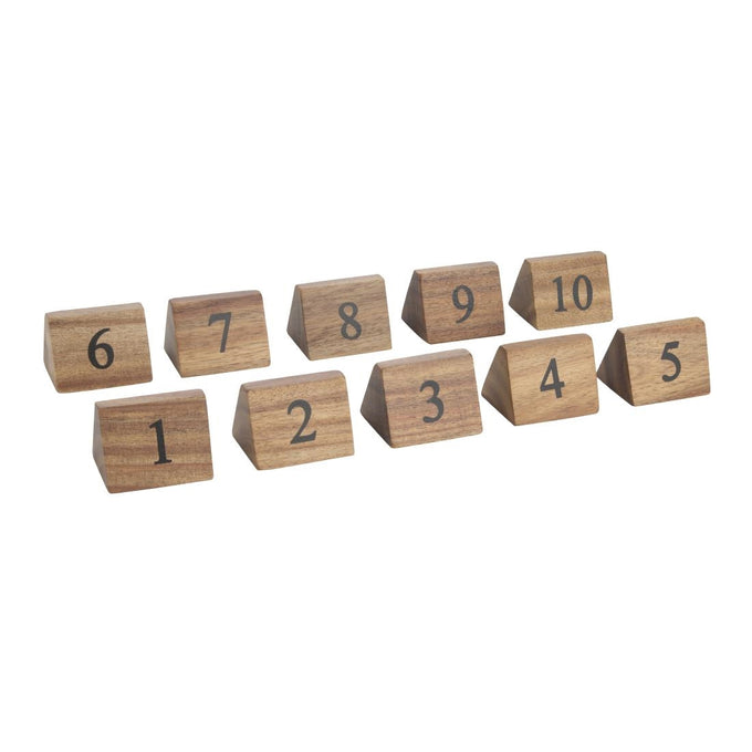 Numéros de table en bois 1 à 10 - Olympia
