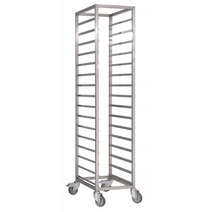 Chariot à glissières inox GN 2/1 18 niveaux - Gastro M