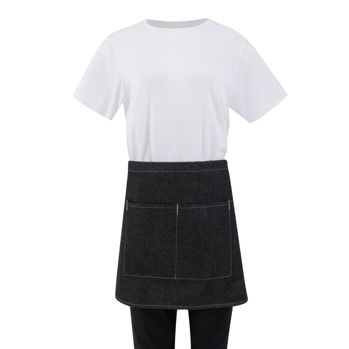 Tablier serveur court denim noir 760 mm - Southside