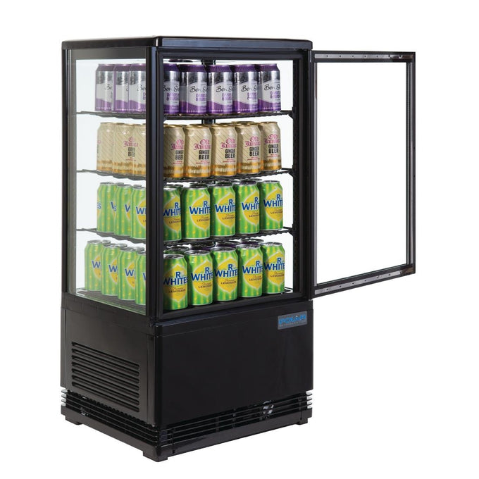 Vitrine réfrigérée économe en énergie série C noire 68 L - Polar