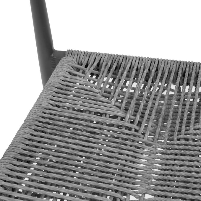 Fauteuils d'extérieur en rotin PE tressé Eden anthracite (lot de 4) - Bolero
