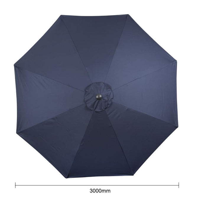 Parasol rond Seville 3m bleu marine - Bolero