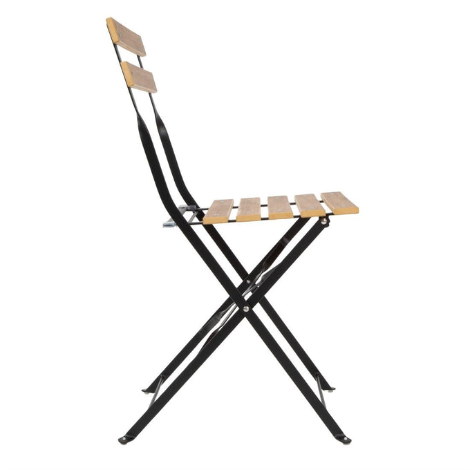 Chaises de terrasse pliantes Perth effet bois (lot de 2) - Bolero