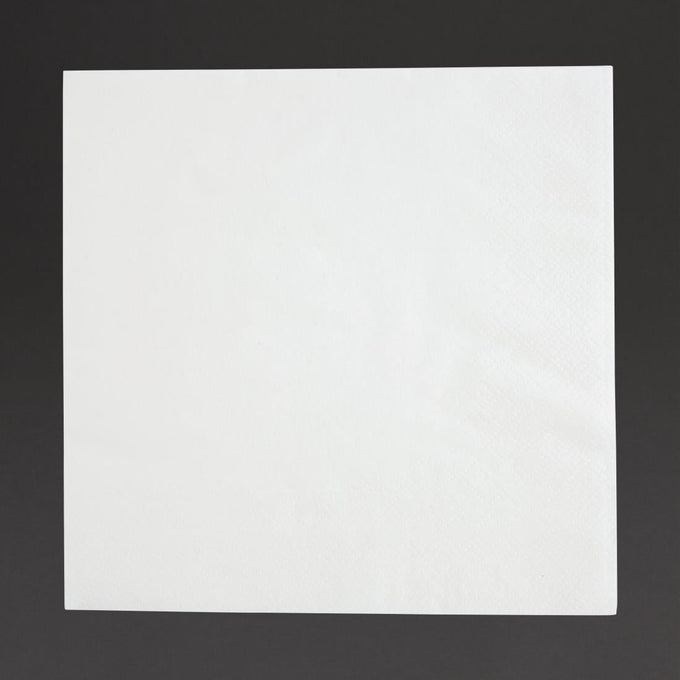 Serviettes snacking 2 plis pliage 1/4 330 mm blanches (lot de 2000) - Fiesta Recyclable