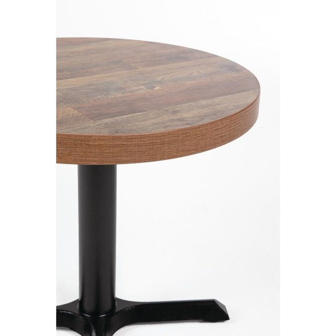 Plateau de table rond 60 cm effet bois vieilli - Bolero