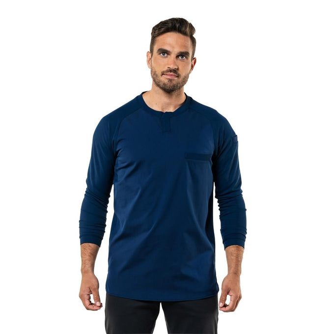 T-shirt mixte manches longues Valente UFX marine - Chaud Devant