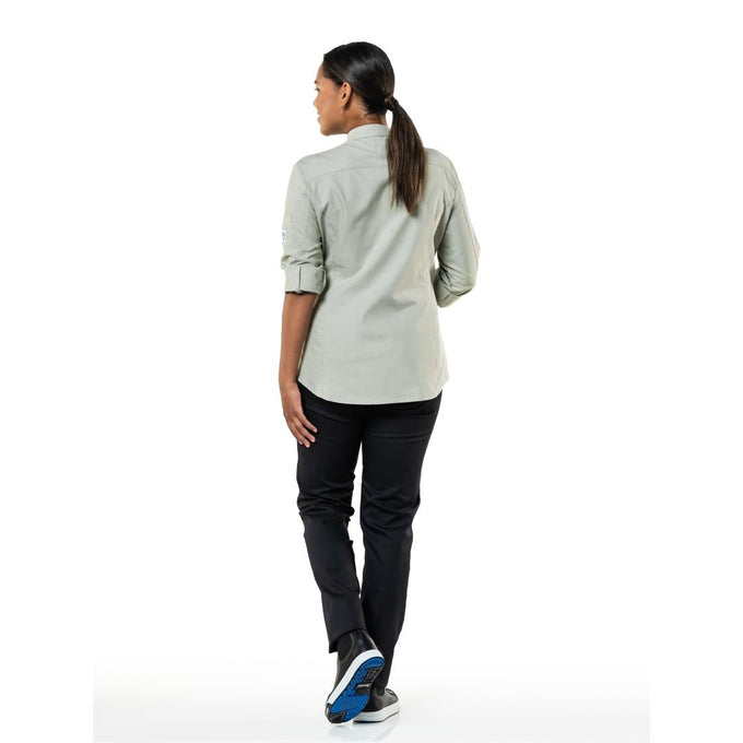 Veste de cuisine femme verte Nordic - Chaud Devant